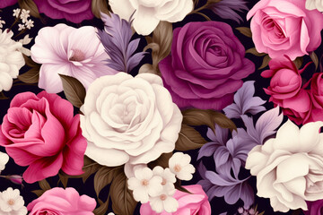 Feminine Roses and Blooms Texture