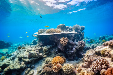 Fototapeta na wymiar Vibrant Underwater Coral Wonderland