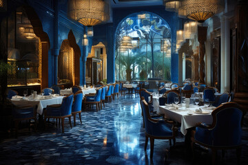 Fototapeta na wymiar Opulent Dining: Luxurious Restaurant Ambiance