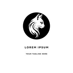 Cat face logo, Cat face vector, Cat Face Sketch isolated on white background