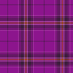 Scottish plaid seamless pattern with orange and purple - 668767313