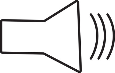 Audio speaker volume or music speaker volume on flat vector icon for apps and websites