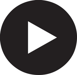 Play button flat vector icon isolated on a white background. Youtube icon.Play Button Video Icon Vector Design Illustration