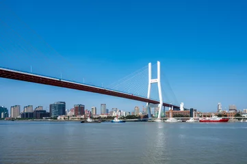 Papier Peint photo Lavable Pont de Nanpu Nanpu Bridge on the Huangpu River in Shanghai, China