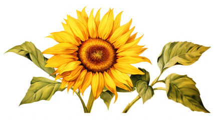 Fototapeta premium Sunflower bouquet on white background. Isolated sunflower.