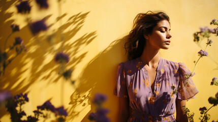 An editorial photo of a fashion model