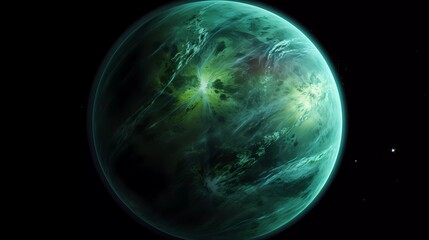 Alien World with Luminous Atmospheric Effects