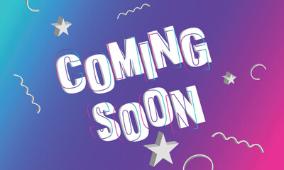 Coming Soon Vector Background Template, Coming Soon Web Banner