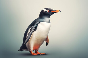 Penguin isolated on white background. 3d render illustration.