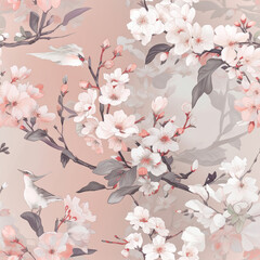 Sakura Serenade: A Pastel Cherry Blossom Symphony,blossom background,background with cherry blossom