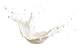 Splash of milk isolated on transparent background PNG