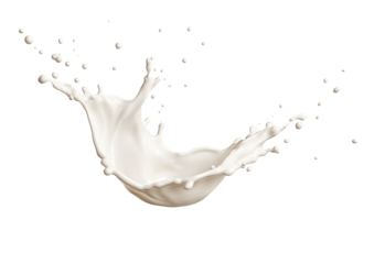 Splash of milk isolated on transparent background PNG