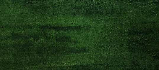 grungy rusty dark green metal corten steel stone used as background texture. banner  panorama for...