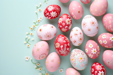 Fototapeta na wymiar Easter Festivity with Colorful Eggs
