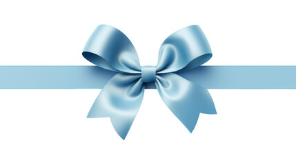 Glistening Blue Satin Ribbon: Elegance and Shine on a Transparent Background, PNG