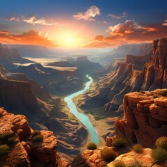 Breathtaking Canyon Panorama: An Awe-Inspiring Natural View