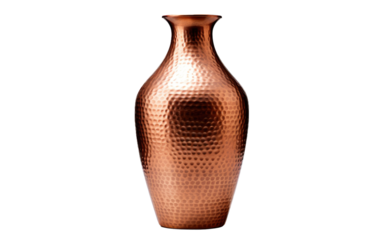 Clean Copper Vase Image on a Clear Surface or PNG Transparent Background. on a Clear Surface or PNG Transparent Background.