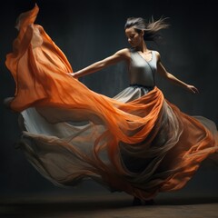 Fototapeta premium Capturing motion's essence in dance pose: photographer's art.