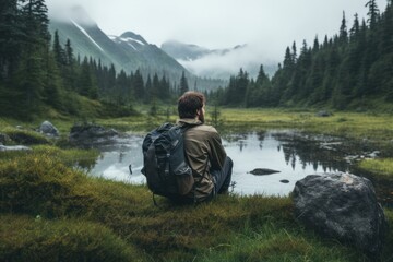 Traveler finds peace & connection with nature in remote wilderness