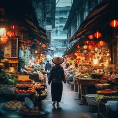 Experiencing Vibrant Street Markets Overseas: A Traveler's Quest for Culture - 668776908