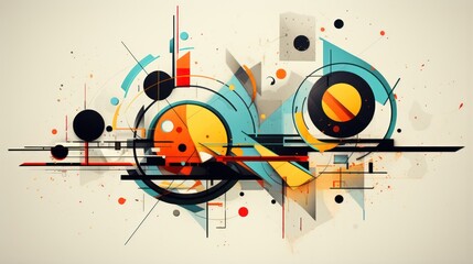Obraz premium Geometric Art: Abstract Digital Forms
