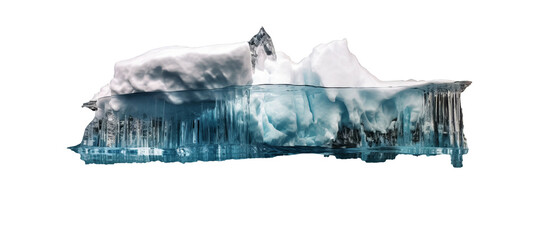 Iceberg, part above water, isolated. - obrazy, fototapety, plakaty