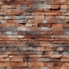 Seamless tileable pattern for wall cladding with brick texture.