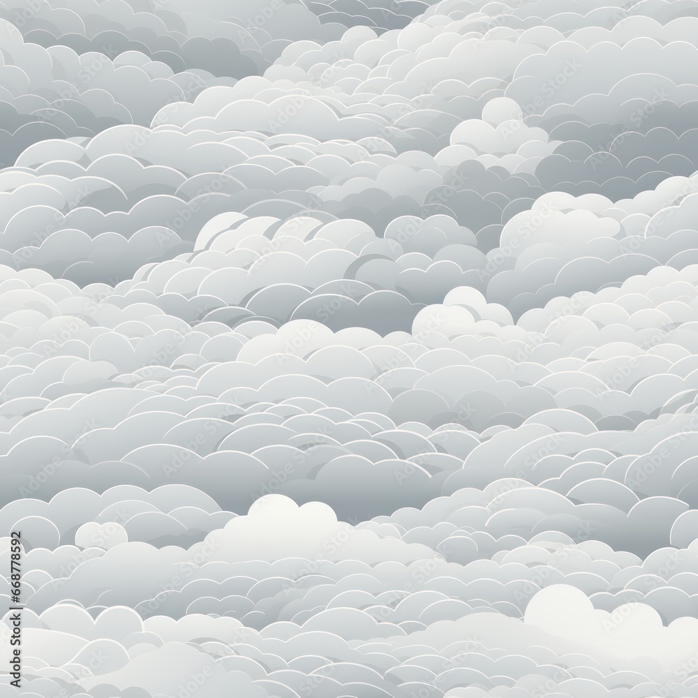 Sticker Seamless Cloud Texture Pattern for Professional Presentations