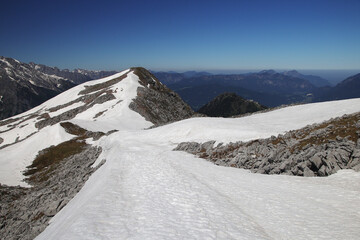 	
The view from mountain Schneibstein, the Bavarian Alps