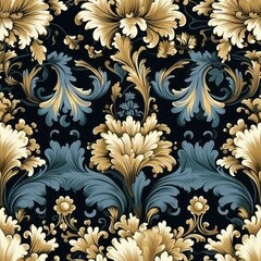 Seamless, tilable Damask pattern for wall hangings.