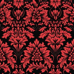 Seamless Damask Wall Hanging Pattern - Perfect for Decor