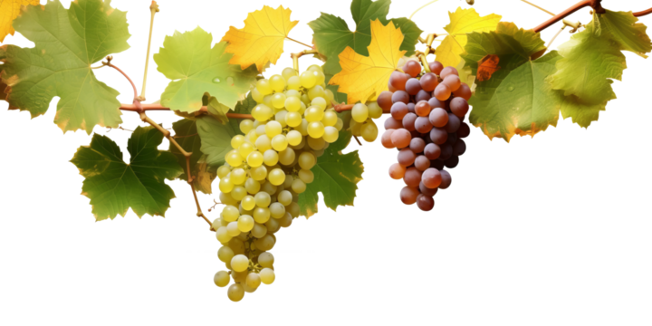 Grapevines isolated on transparent background
