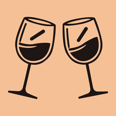 set of wine glasses