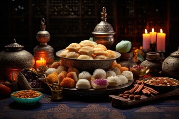 Fototapeta na wymiar Celebrate Eid with Sweet Traditions.