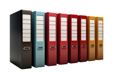 Office Document Files on a Clear Surface or PNG Transparent Background.