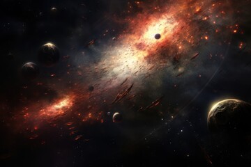Epic Space War: Distant Star System - obrazy, fototapety, plakaty