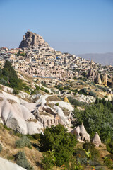 View of underground city at cappadocia