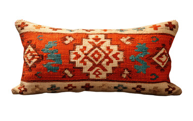 Clean Kilim Cushion Image on a Clear Surface or PNG Transparent Background.