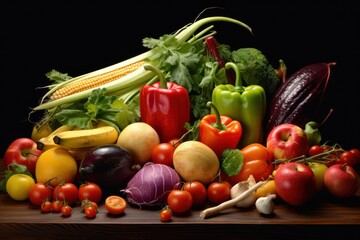 Fresh Fruits & Veggies: Realistic Still Life