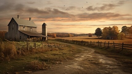 Rustic Farm with Quaint Barn in Countryside - 668784177