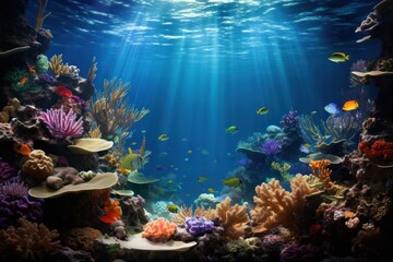 Fototapeta premium Experience the Splendors of Varied Marine Life and Ocean Ecosystems