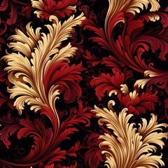 Seamless Silk Damask Texture Pattern - Tilable