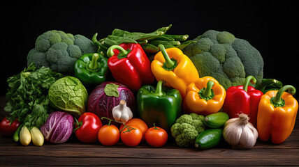 Fototapeta na wymiar Fresh and Colorful Vegetables