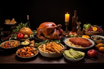 Delicious Thanksgiving Table Spread