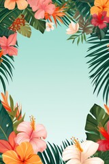 Textless Luau Poster with Tropical Background - 668784908