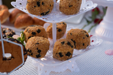 Chinese famous dessert meat floss buns