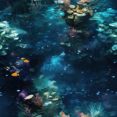 Seamless Tilable Pattern: Water Texture for Virtual Aquariums