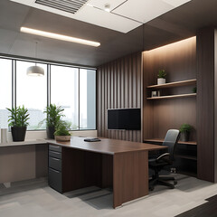 Fototapeta na wymiar The business office interior design for corporate business