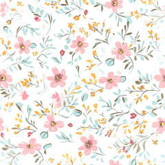 Whimsical Watercolor Floral Pattern,seamless floral pattern,seamless pattern with flowers