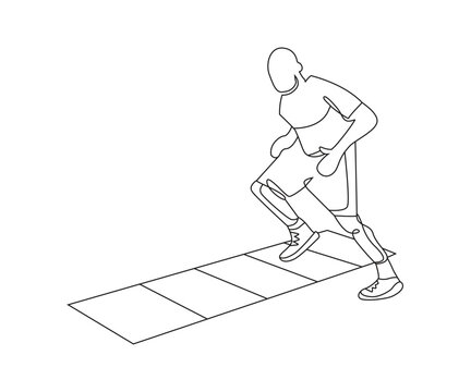 recommend clip art: Ladder in and out exercise Line Drawing isolated on copy space white background, man doing agility ladder exercise, Agility Ladder Drills, Continuous one line drawing, work out outline clip art